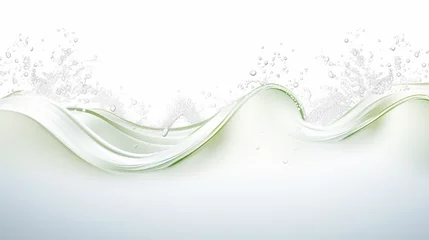 Keuken spatwand met foto pouring milk splash isolated on white background © Kowit