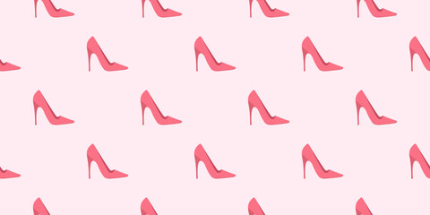 vector pattern of women's shoes for decoration