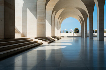 Fototapeta premium Modern buildings empty parking lots