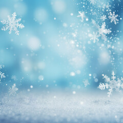 Naklejka na ściany i meble Winter background with snowflakes