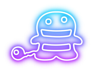 Set of Halloween neon