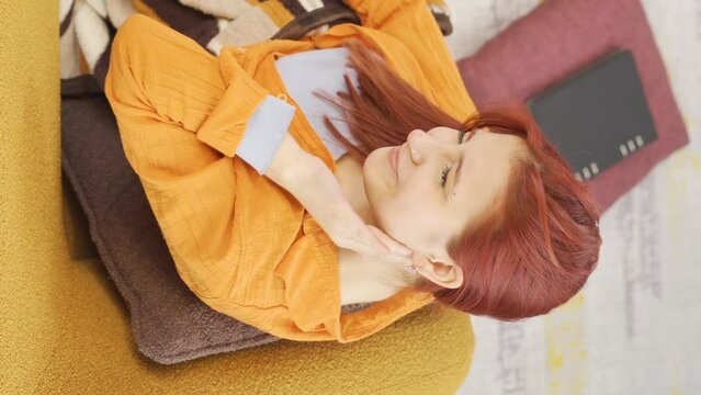 Vertical video of Epidemic parotitis disease.