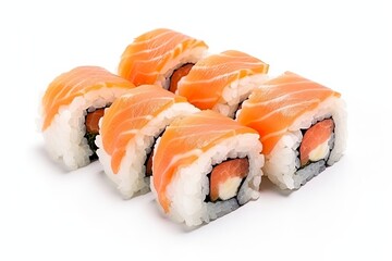 Sushi isolated on white background.