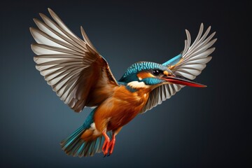 Kingfisher sitting on the tree branch.