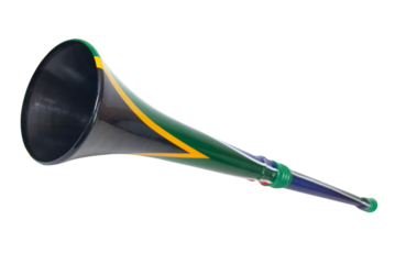 Vuvuzela South African football horn in PNG isolated on transparent background