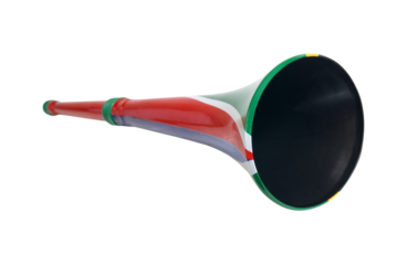 Vuvuzela South African football horn in PNG isolated on transparent background