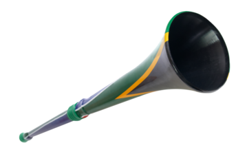 Vuvuzela South African football horn in PNG isolated on transparent background