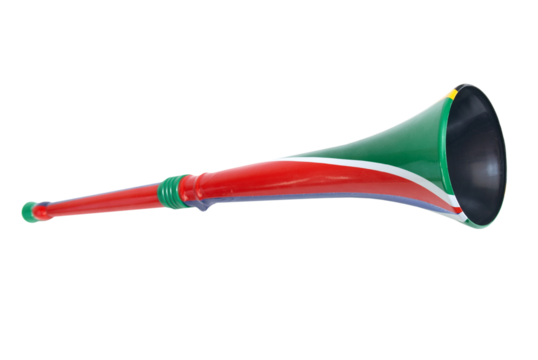Vuvuzela South African football horn in PNG isolated on transparent background