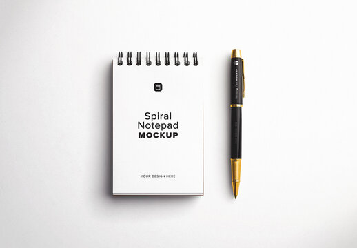 Spiral Notepad Mockup