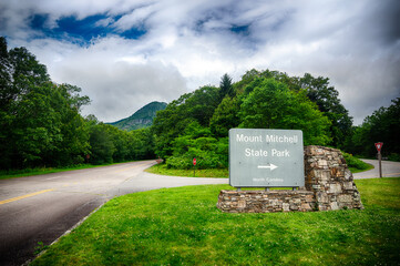 Entrance to Mt. Mitchell State Park in North Carolina