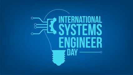 International Systems Engineer Day. Template for banner, greeting card, poster background. Vector illustration