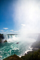 View of the horseshoe falls at Niagara Falls