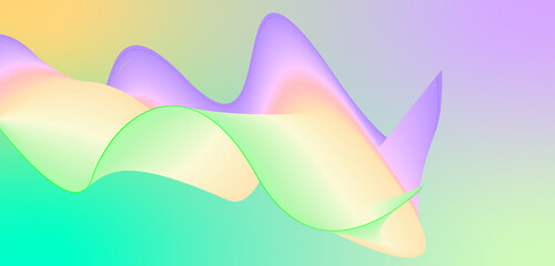 Amazing and colorful wave art illustration