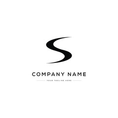 Modern Letter S Logo Design. Black and White Logo. Usable for Business Logos. Flat Vector Logo Design Template