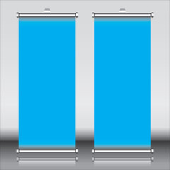 Roll up banner mockup illustrator 