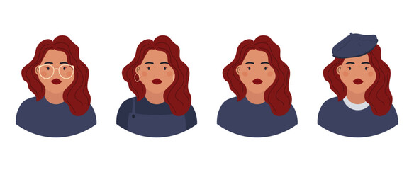 Young Woman Character. Stylish woman. Cartoon, Vector Illustration, Flat Design