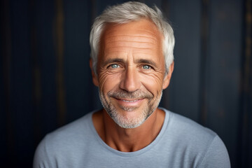 Obraz premium AI generated photo of handsome attractive man with toothy smile and white veneers