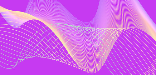 Amazing and colorful wave art illustration