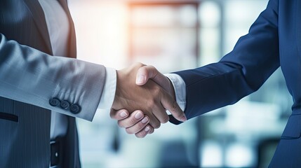 Professional Agreement. A Successful Interview Handshake. - obrazy, fototapety, plakaty