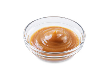 Apple puree or butter on a white isolated background
