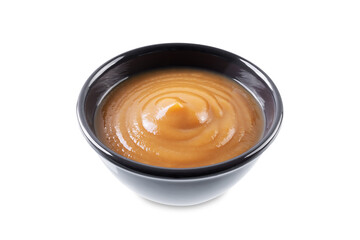Apple puree or butter on a white isolated background