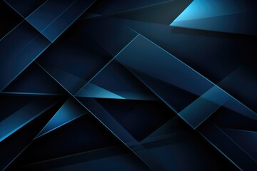 A vibrant and dynamic abstract artwork with blue lines on a dark background