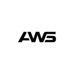 Obraz premium Creative Modern Monogram Letter AWS Logo Design. Black and White Logo. Usable for Business Logos. Flat Vector Logo Design Template
