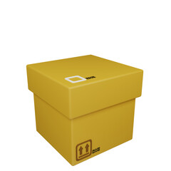 3D minimal boxes for parcels. cargo transportation. boxes for worldwide delivery. delivery service. Without background. 3d illustration

