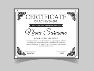 vector certificate template with elegant elements