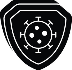 virus protect glyph icon design style