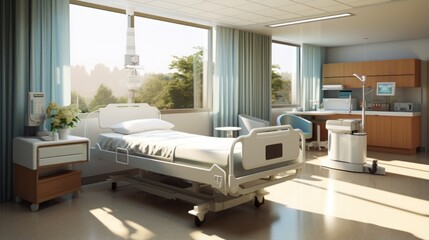 medical modern wards with equipment.