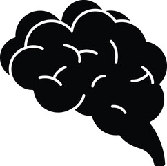 brain glyph icon design style