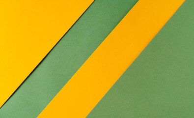 Yellow and green paper Background with geometric pattern