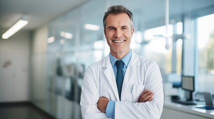 Obraz premium smiling male doctor.