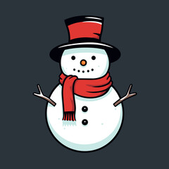 minimalist snowman design
