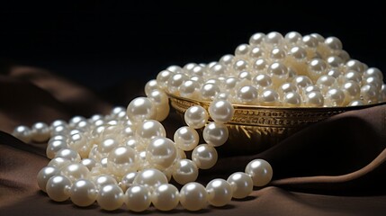 pearl jewelry close-up.