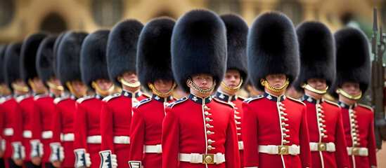 Guards on parade. AI generated.