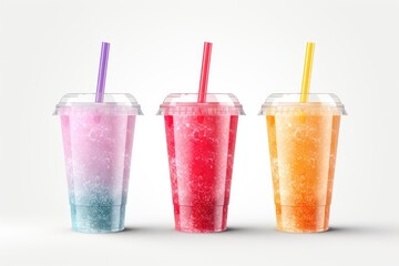 Refreshing and vibrant beverages served with colorful straws