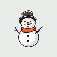 minimalist snowman design