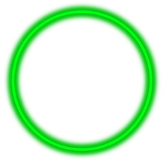 green circle glow neon frame