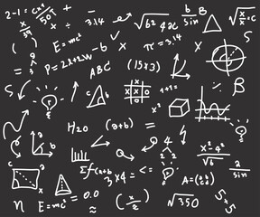 Scientific formulas and calculations in physics and mathematics and education.