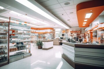 Modern Pharmacy Interior - obrazy, fototapety, plakaty
