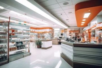 Fotobehang Modern Pharmacy Interior © Geber86