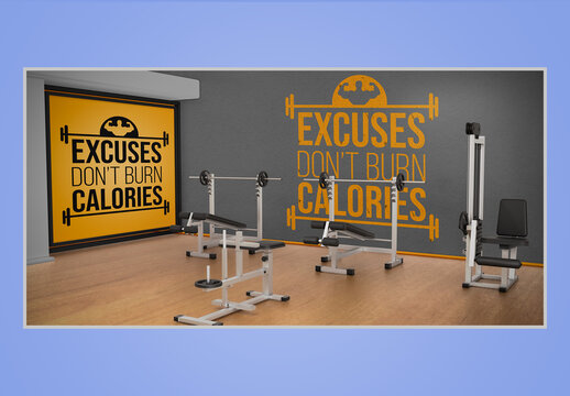 Gym Wall Mockup
