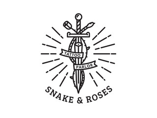 snake and rose logo