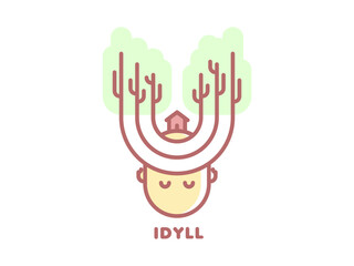 idyll head logo