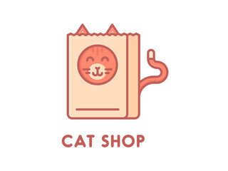 pet cat shop logo