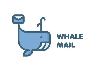 whale mail, logo