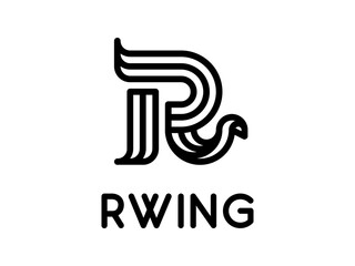 r letter wing logo