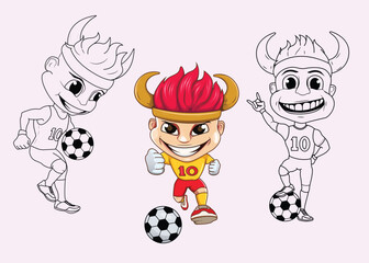cartoon football/soccer player